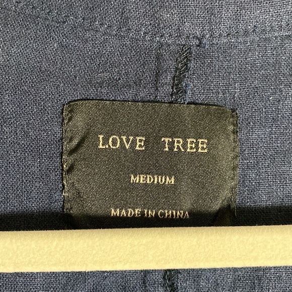Love tree blue linen blend jacket - Picture 4 of 7